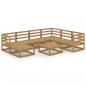 Preview: 8-tlg. Garten-Lounge-Set Honigbraun Massivholz Kiefer