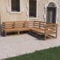 Preview: ARDEBO.de - 5-tlg. Garten-Lounge-Set Honigbraun Massivholz Kiefer