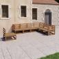 Preview: ARDEBO.de - 7-tlg. Garten-Lounge-Set Honigbraun Massivholz Kiefer