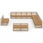 Preview: 13-tlg. Garten-Lounge-Set Honigbraun Massivholz Kiefer