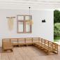 Preview: ARDEBO.de - 11-tlg. Garten-Lounge-Set Massivholz Kiefer