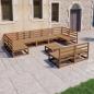 Preview: ARDEBO.de - 10-tlg. Garten-Lounge-Set Massivholz Kiefer