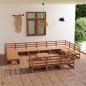 Preview: ARDEBO.de - 14-tlg. Garten-Lounge-Set Massivholz Kiefer