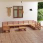 Preview: ARDEBO.de - 11-tlg. Garten-Lounge-Set Massivholz Kiefer