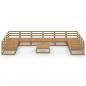 Preview: 11-tlg. Garten-Lounge-Set Massivholz Kiefer