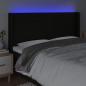 Preview: LED Kopfteil Schwarz 183x16x118/128 cm Stoff