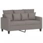 Preview: 2-Sitzer-Sofa Taupe 120 cm Stoff