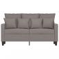 Preview: 2-Sitzer-Sofa Taupe 120 cm Stoff