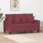 Preview: ARDEBO.de - 2-Sitzer-Sofa Weinrot 120 cm Stoff