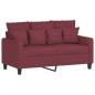 Preview: 2-Sitzer-Sofa Weinrot 120 cm Stoff