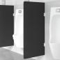 Preview: ARDEBO.de - Urinal-Trennwand Wandmontage Schwarz 90x40 cm Hartglas