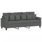 Preview: 3-Sitzer-Sofa Dunkelgrau 180 cm Stoff