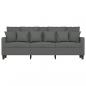 Preview: 3-Sitzer-Sofa Dunkelgrau 180 cm Stoff