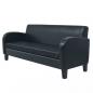 Preview: ARDEBO.de - 3-Sitzer-Sofa Kunstleder Schwarz