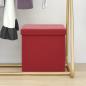 Preview: ARDEBO.de - Hocker mit Stauraum Weinrot PVC