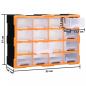 Preview: Multi-Schubladen-Organizer 16 Schubladen 52x16x37 cm