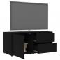 Preview: TV-Schrank Schwarz 80x34x36 cm Holzwerkstoff