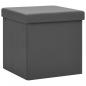 Preview: Hocker mit Stauraum 2 Stk. Grau PVC