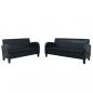 Preview: 2-tlg. Sofa-Set Kunstleder Schwarz