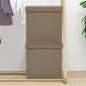 Preview: ARDEBO.de - Hocker mit Stauraum 2 Stk. Cappuccino-Braun PVC