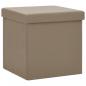 Preview: Hocker mit Stauraum 2 Stk. Cappuccino-Braun PVC