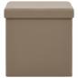 Preview: Hocker mit Stauraum 2 Stk. Cappuccino-Braun PVC