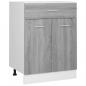 Preview: Unterschrank mit Schublade Grau Sonoma 60x46x81,5 cm