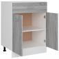 Preview: Unterschrank mit Schublade Grau Sonoma 60x46x81,5 cm