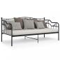 Preview: Schlafsofa Bettgestell Schwarz Metall 90x200 cm