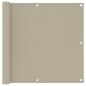 Preview: Balkon-Sichtschutz Beige 90x500 cm Oxford-Gewebe