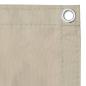 Preview: Balkon-Sichtschutz Beige 90x500 cm Oxford-Gewebe