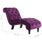 Preview: Chaiselongue Lila Samt