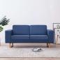 Preview: ARDEBO.de - 2-Sitzer-Sofa Stoff Blau