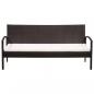 Preview: 3-Sitzer-Gartensofa mit Auflagen Braun Poly Rattan