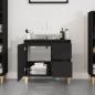 Preview: Badschrank Schwarz 65x33x60 cm Holzwerkstoff