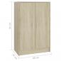 Preview: Schuhschrank Sonoma-Eiche 60x35x92 cm Holzwerkstoff