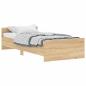 Preview: Bettgestell Sonoma-Eiche 90x190 cm Holzwerkstoff