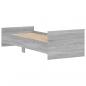 Preview: Bettgestell Grau Sonoma 75x190 cm Holzwerkstoff