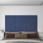 Preview: ARDEBO.de - Wandpaneele 12 Stk. Blau 60x15 cm Stoff 1,08 m²