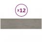 Preview: Wandpaneele 12 Stk. Hellgrau 60x15 cm Samt 1,08 m²