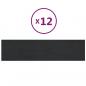 Preview: Wandpaneele 12 Stk. Schwarz 60x15 cm Samt 1,08 m²