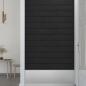 Preview: Wandpaneele 12 Stk. Schwarz 60x15 cm Samt 1,08 m²