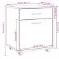 Preview: Rollschrank Grau Sonoma 45x38x54 cm Holzwerkstoff