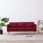 Preview: ARDEBO.de - 3-Sitzer-Sofa Stoff Weinrot