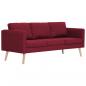 Preview: 3-Sitzer-Sofa Stoff Weinrot