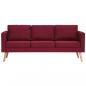 Preview: 3-Sitzer-Sofa Stoff Weinrot