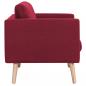 Preview: 3-Sitzer-Sofa Stoff Weinrot