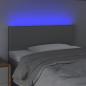 Preview: LED Kopfteil Hellgrau 100x5x78/88 cm Stoff