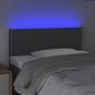 Preview: LED Kopfteil Dunkelgrau 100x5x78/88 cm Stoff