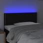 Preview: LED Kopfteil Schwarz 100x5x78/88 cm Stoff